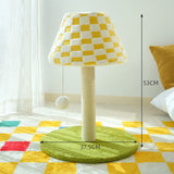 Plush Checkerboard Lamp Style Cat Scratching Post - 53 x 37.5 cm Extra Large Standing Cat Scratcher V888-ELOSUNG55466