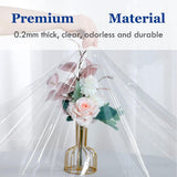 Clear Vinyl Round Fitted Tablecloth Waterproof Elasticized Table Cloth Plastic Table Cover Protector V1192-AZ-W-17263