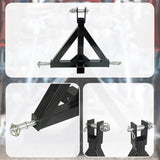 Heavy Duty Steel 3 Point 2" Trailer Hitch Receiver Tow Drawbar For Cat 1 Tractor V63-835901