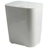 White Rectangular Garbage Can with Two Compartments for Household Waste Separation, PP Material, 1 V1370-AZ4-08901