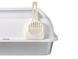 Pawz Stainless Steel Cat Litter Box Big Cats Kitten High Sided Easy Clean White PT1393-WH-AU