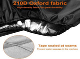 2 Pack Waterproof Outdoor Furniture Covers for Garden Cushions Stacking Chairs Black V1258-DP02-BOL-558