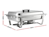 5-Star Chef Chafing Dish 9L 1-Pan Buffet Warmer Food Warmer Catering Server CD-9L-1Z-SS