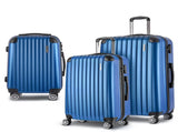 Wanderlite 3 Set Luggage 20-24-28 Inch with Zipper Lock Carry On Hard Shell Travel Suitcase Luggage LUG-ABS-ECO-3SET-BU