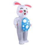 Inflatable Bunny Costume 210T Polyester Waterproof Blow Up Egg Holding Bunny Party Costume V1294-YM0901-3115240009411