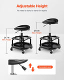 VEVOR Rolling Shop Stool Adjustable Height Garage Seat 136 kg Load with Caster V952-QXGKJXCDDJLGJXPXEV0