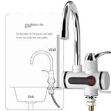 Instant Tankless Electric Hot Water Heater Faucet, LED Digital Display Fast Heating Tap, 360&deg V1369-AZ3-W-16949