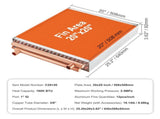 20"x 20" Heat Exchanger Water to Air 3-Row 3/8" Copper Ports 242 Fins V952-CPGSHRQ202001R9UUV0