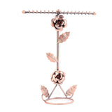Jewelry Stand Elegant 3D Rose Style Stable Electroplated Metal Jewelry Holder for Necklaces V1294-YM0901-3117260014011