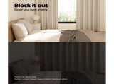 Artiss 2X Blockout Curtains Eyelet 300x230cm Beige BC-MATT-300X230-BG