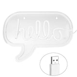 HELLO Letters LED Neon Light Wall Hanging Sign for Bar Bedroom Living Room V1294-YM0901-3119200023311