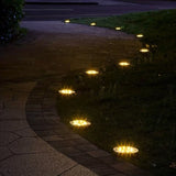 8PCS Solar Outdoor Buried Light Waterproof Garden Lawn Lamp Warm Landscape Lighting No Wiring Auto V1232-TYNDMD-004