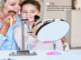 8" Wall Mount Makeup Mirror Double Sided Swivel Mirror 3X Magnifying V1294-YM0727-JY15183