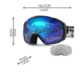 OutdoorMaster Ski Goggles with Cover Snowboard Snow Goggles OTG Anti-Fog -100% UV Protection-OM-18 XFOM-SG18PC-BK