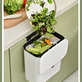 Kitchen Compost Bin, Garbage Can for Kitchen, Kitchen Can with Lid, Hanging, Wall Mounted V1369-AZ3-W-00773