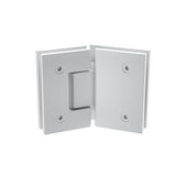 100cm Frameless Diamond Shower Screen White F-Brackets with SS Hinges & Square Double Pull Handle V63-911241