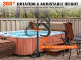 Hot Tub Handrail, 360 Rotatable Spa Side Handrail with 35"-57" Adjustable Height, Rust-proof V952-RSYGFS57INCHO7V0BV0