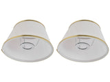 2PCS Fabric Lampshade European Style Lamp Shade for E14 Screw Chandelier Wall Lamp Beige White Gold V1294-YM0710-3119210206411