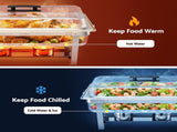 5-Star Chef Chafing Dish 9L 1-Pan Buffet Warmer Food Warmer Catering Server CD-9L-1Z-SS