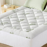 Giselle Bedding 5cm Pillowtop Mattress Topper 1000GSM Thick Soft Bamboo Cooling Pad for Back Pain TOPPER-BAM-5-Q