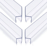 4-Pack Frameless Shower Door Side Seal for 3/8 Inch Thick Glass Doors Stop Shower Leaksnd Create V1258-DP02-C-616