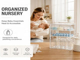 Bottle Organizer with Magnetic Door, Clear Storage Rack for Kitchen and Refrigerator, 40x25x30 cm V1237-ZY-917-090
