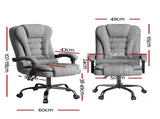 Artiss Executive Office Chair 4-Point Massage Adjustable Ergonomic Recline Back MOC-C-FZ23-4P-GR