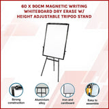 60 x 90cm Magnetic Writing Whiteboard Dry Erase w/ Height Adjustable Tripod Stand V63-822521