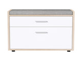 Artiss Shoe Rack Cabinet Bench 8 Pairs White Niva LC-FURNI-BEN01-WDWH