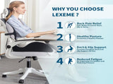 Memory Foam Seat Cushion & Lumbar Support Pillow Set Ergonomic Office Chair & Car Seat Pad for V888-ELOSUNG54379
