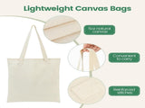 12 Pack Canvas Tote Bag - Lightweight Thin Tote Bags Bulk Blank Shopping Reusable Grocery Bags for V1258-DP02-F-784