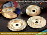 Grinding Disc Set for Angle Grinder, 4 Pcs Wood Carving Discs and 5 Pcs Rasp Drill Bits for Wood V1237-ZY-924-025