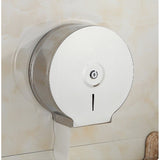 Toilet Paper Towel Dispenser Brushed Stainless Steel Wall-Mounted Bathroom Tissue V63-920871