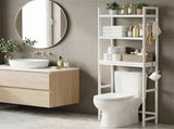 Artiss Over Toilet Storage Bathroom Rack Space Saving 3 Tier Organiser White BSR-A-3T-170H-WH