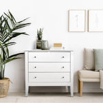 Artiss 3 Chest of Drawers - BRITTANY White FURNI-P-LBOY-3D-WH-AB