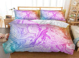 Pastello Marble Rainbow Swirl Quilt / Doona / Duvet Cover set V745-AQ042976K3