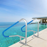 Pool Rail 54x36 Pool Railing 304 Stainless Steel 250LBS Load Capacity Silver Rustproof Pool Handrail V952-BXGYCFS4W54X36YC1V0