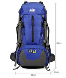 Green 36-55L Outdoor Hiking Backpack - Durable Water Resistant Travel Bag for Trekking, Camping, and V888-ELOSUNG18336