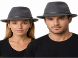 JACARU 1848 Wool Trilby Fedora Hat 100% Australian Wool Travel - Charcoal V563-JACARU-1848-CHRCL-M
