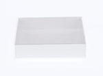 100 Pack of White Card Box - Clear Slide On Lid - 25 x 25 x 6cm - Large Beauty Product Gift Giving V382-100WHITEHAMP25X25X6