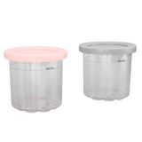 2PCS Ice Cream Pints Cup 600ml Ice Cream Container Storage Jar for Ninja NC299AMZ NC300s Grey and V1294-YM0703-3113230124912