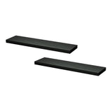 Artiss Floating Wall Shelf Set of 2 Black 90CM FUR-V-WALL-03-BK