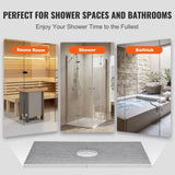Shower Curb Kit, 1219x1828mm Shower Pan Kit with 160mm Central Drain, Lightweight EPS Shower V952-LYAZDB4872YCFXDWCV0