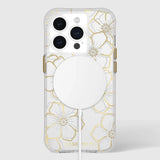 Case-Mate Floral Gems MagSafe Case For iPhone 15 Pro - Gold V578-CM051416