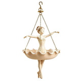 Ballet Dancer Hanging Planter,9in Resin Flower Pot with Chain,Whimsical Ballerina Holder for V1369-AZ3-W-14673