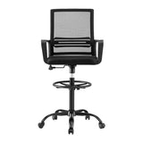 Artiss Office Chair Drafting Chairs Stool Computer Desk Studios Mesh Black OCHAIR-K-DRAF-BK