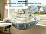 Adjustable Cat Hammock for Desk, Folding Cat Bed with Soft Faux Fur Liner and Breathable Mesh, V1341-ZY-RP7JNL77