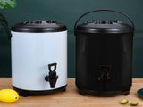 SOGA 12L Stainless Steel Insulated Milk Tea Barrel Hot and Cold Beverage Dispenser Container with VICDISPENSER12LBLK