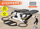 Mini Stepper Home Office Stair Stepper Machine with Resistance Bands and LCD Monitor for Full Body V985-STEPPERS2