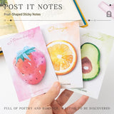 Fruit-Shaped Office Supplies Set-3 packs Shaped Sticky Notes and A5 Plush Notebook with V888-ELOSUNG53655